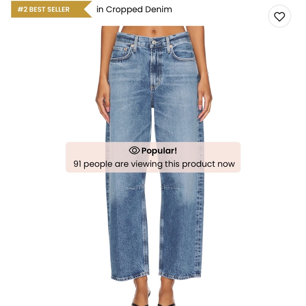 Citizens of Humanity Miro Wide Leg Jeans - Pacifica Blue